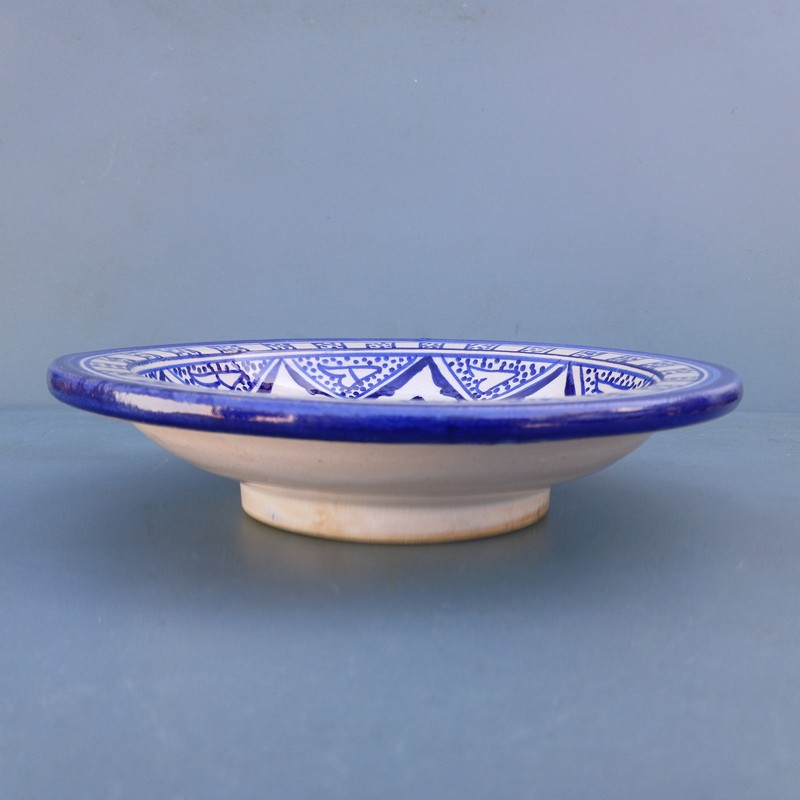 Plato de cerámica marroquí 20cm Asffar - Imagen 2