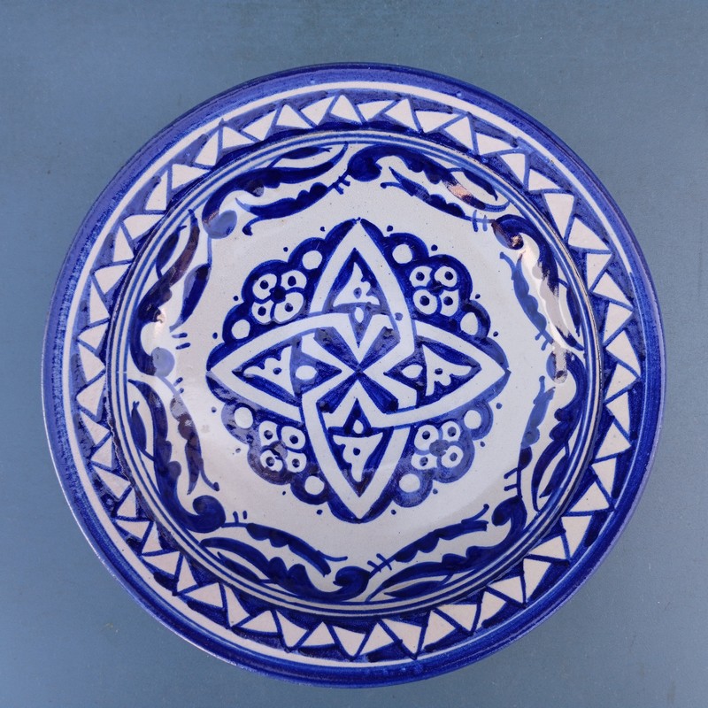 Plato de cerámica marroquí 20cm Madrasa