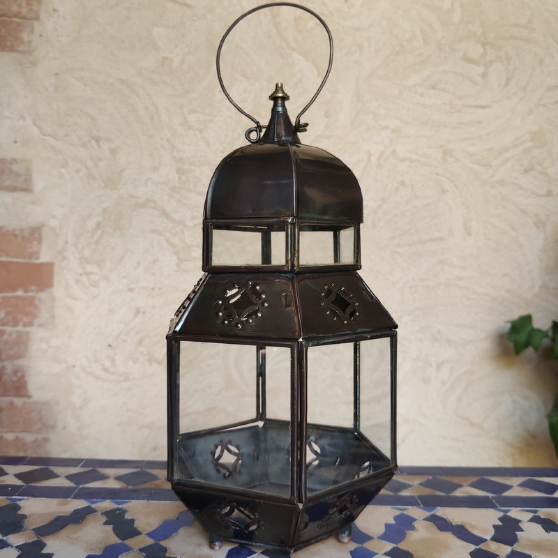 Farol marroquí de cristal
