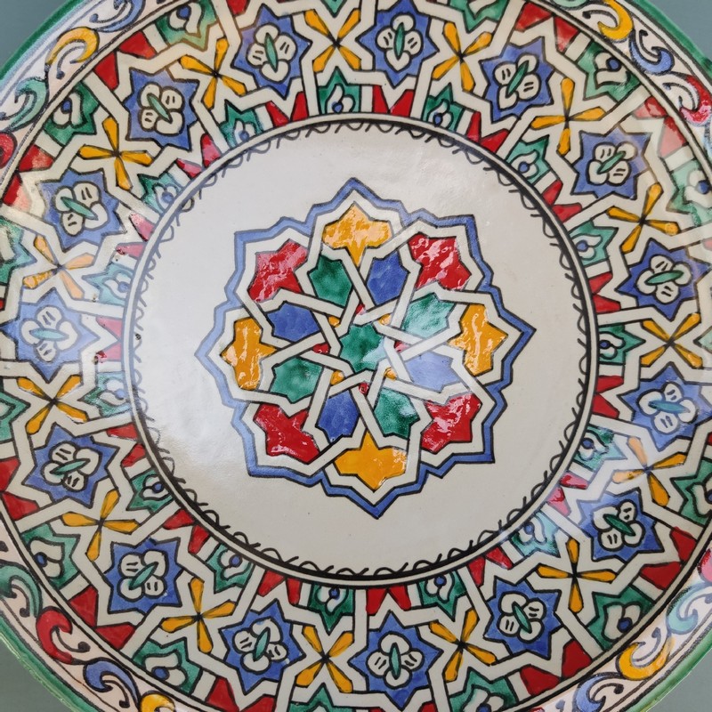 Plato de cerámica marroquí 35cm Targa - Imagen 4
