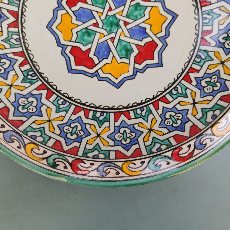 Plato de cerámica marroquí 35cm Targa - Imagen 3