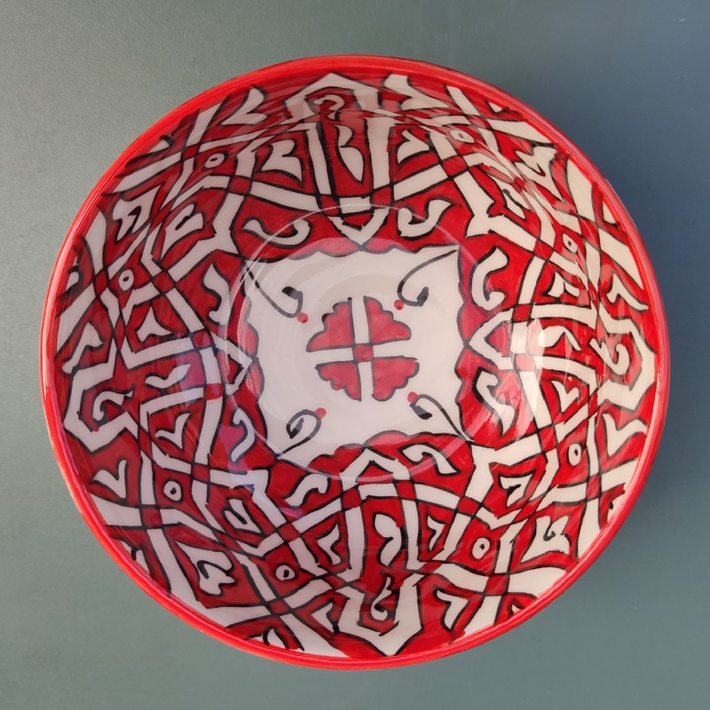 Ensaladera de cerámica blanca Ahmar17cm - Imagen 2