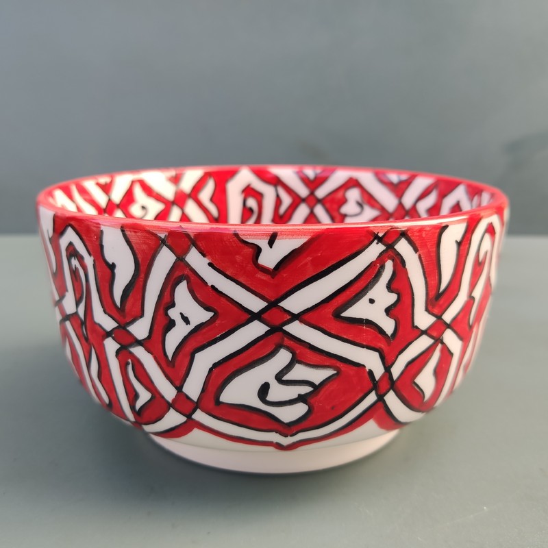 Ensaladera de cerámica blanca Ahmar17cm - Imagen 3