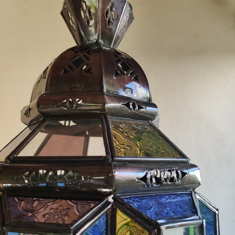 Lámpara marroquí de cristal Moulay 50cm - Imagen 3