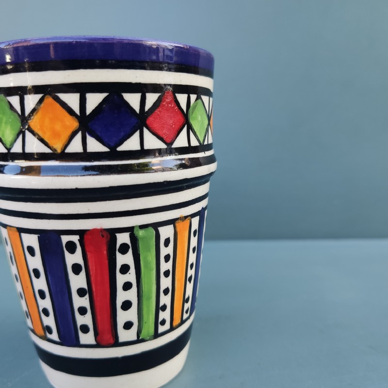 Vaso de cerámica marroquí El Khemis - Imagen 3