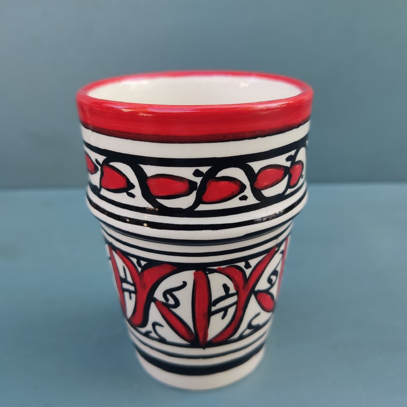 Vaso de cerámica marroquí Ahmar - Imagen 2