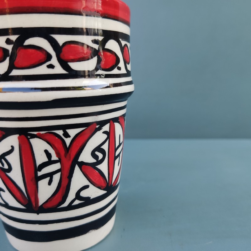 Vaso de cerámica marroquí Ahmar - Imagen 3