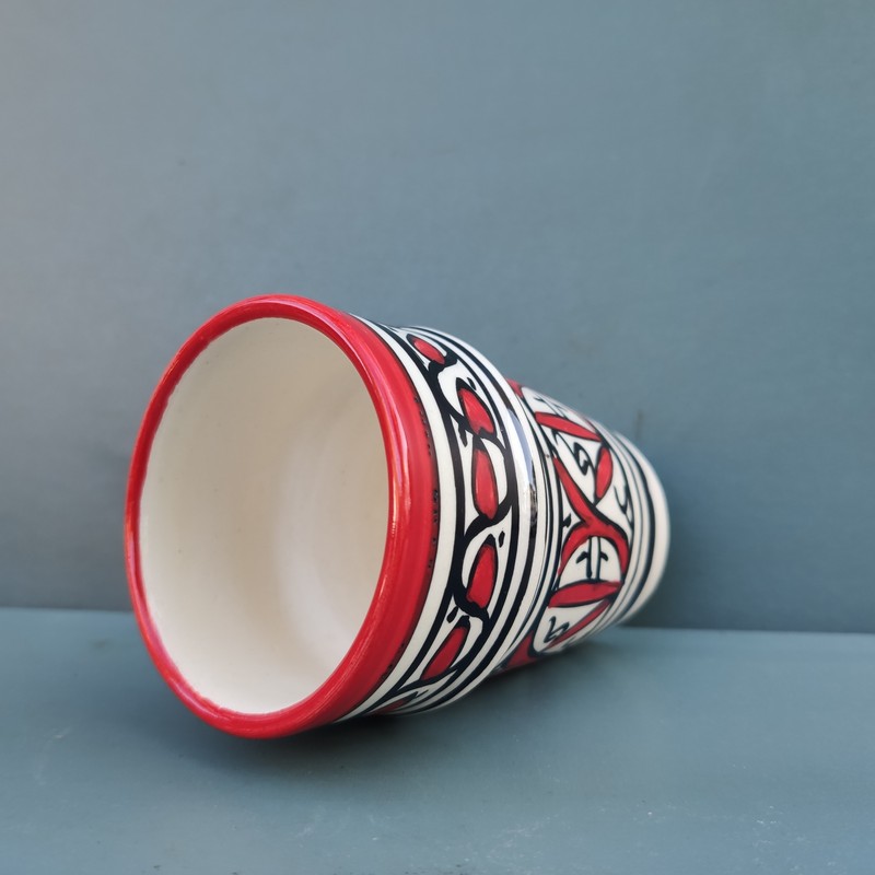 Vaso de cerámica marroquí Ahmar - Imagen 4
