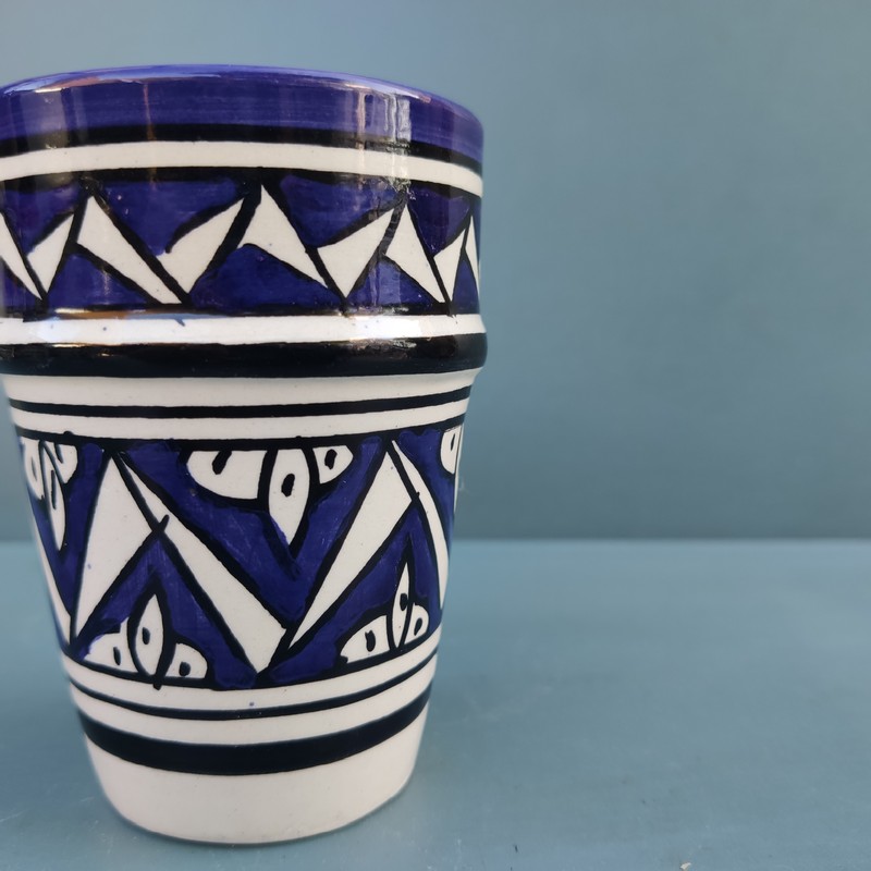 Vaso de cerámica marroquí Azrak - Imagen 3