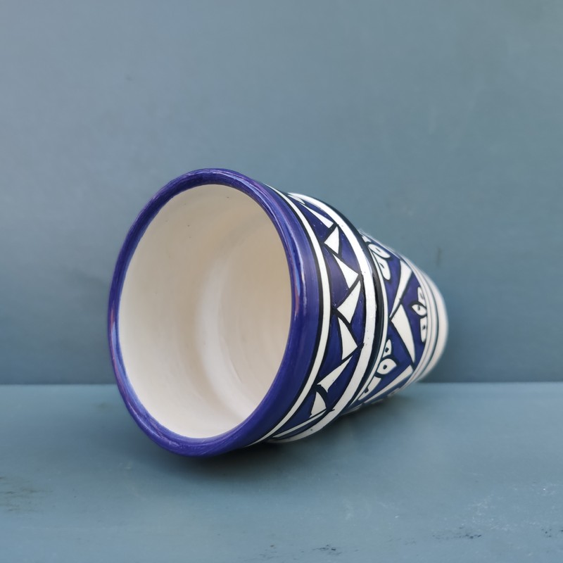 Vaso de cerámica marroquí Azrak - Imagen 4