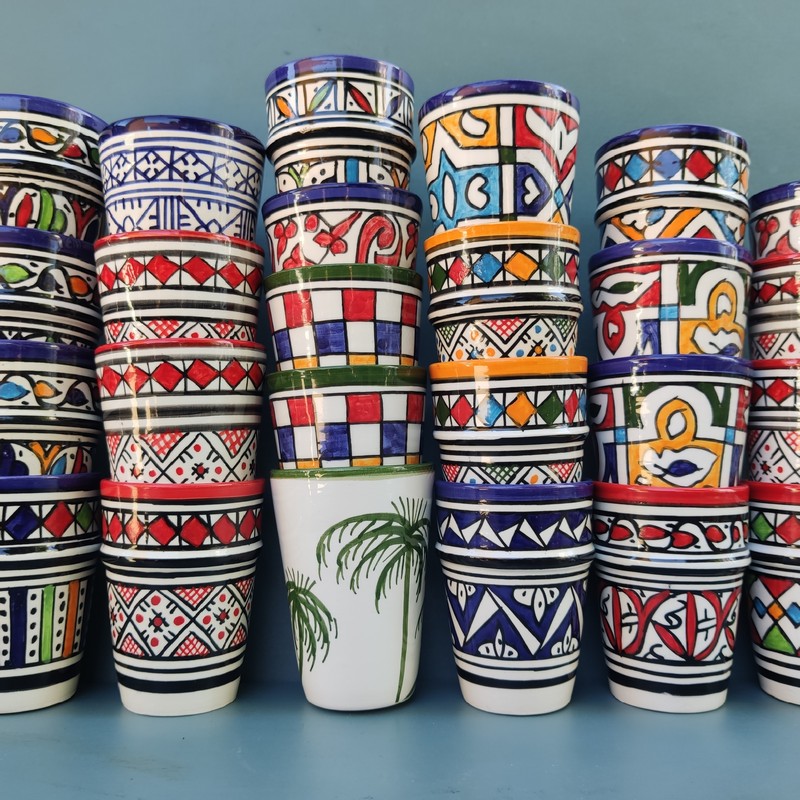 Vaso de cerámica marroquí Asfar - Imagen 5