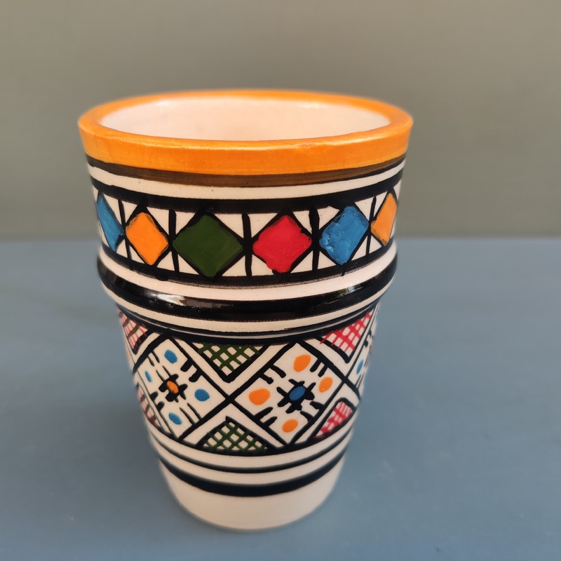 Vaso de cerámica marroquí Asfar - Imagen 2