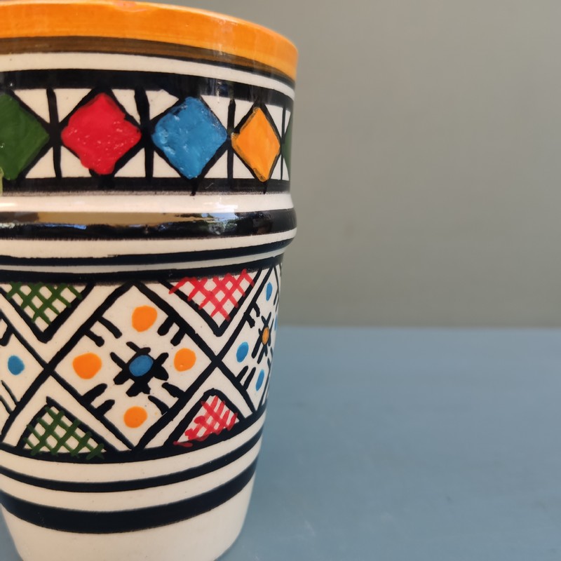 Vaso de cerámica marroquí Asfar - Imagen 3