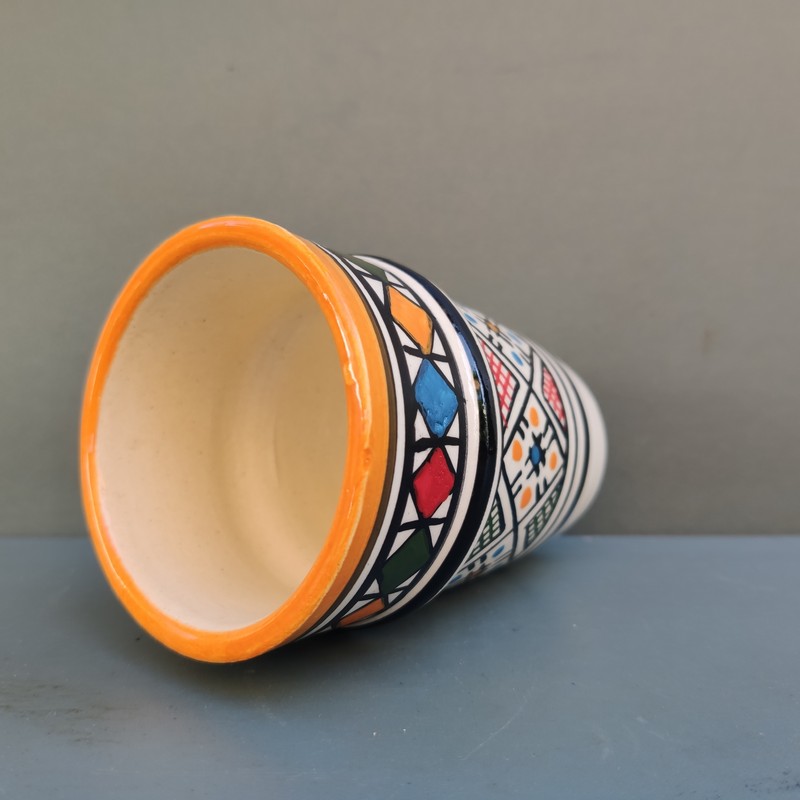 Vaso de cerámica marroquí Asfar - Imagen 4