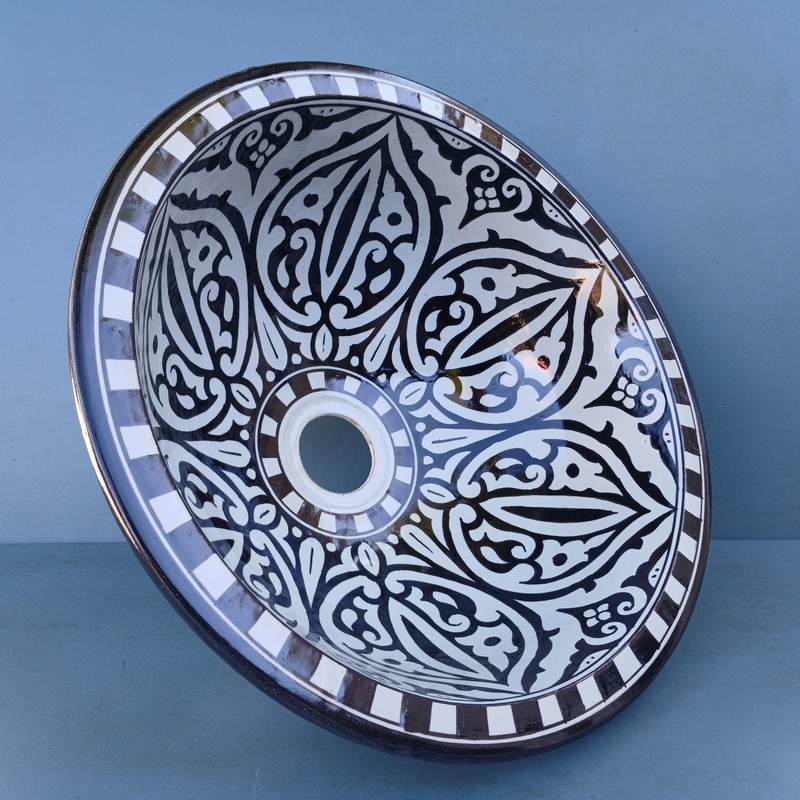 Lavabo de cerámica marroquí 35cm Tawareg