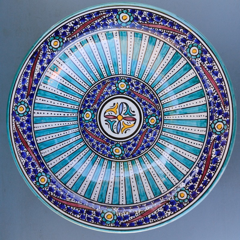 Plato de cerámica marroquí 35cm Jebli