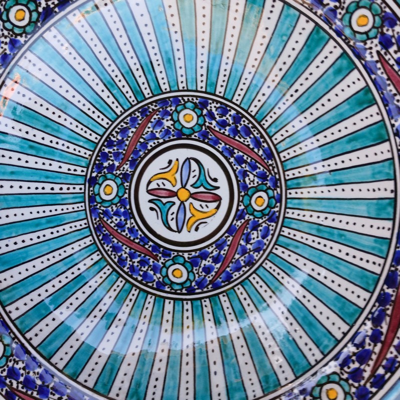 Plato de cerámica marroquí 35cm Jebli - Imagen 3