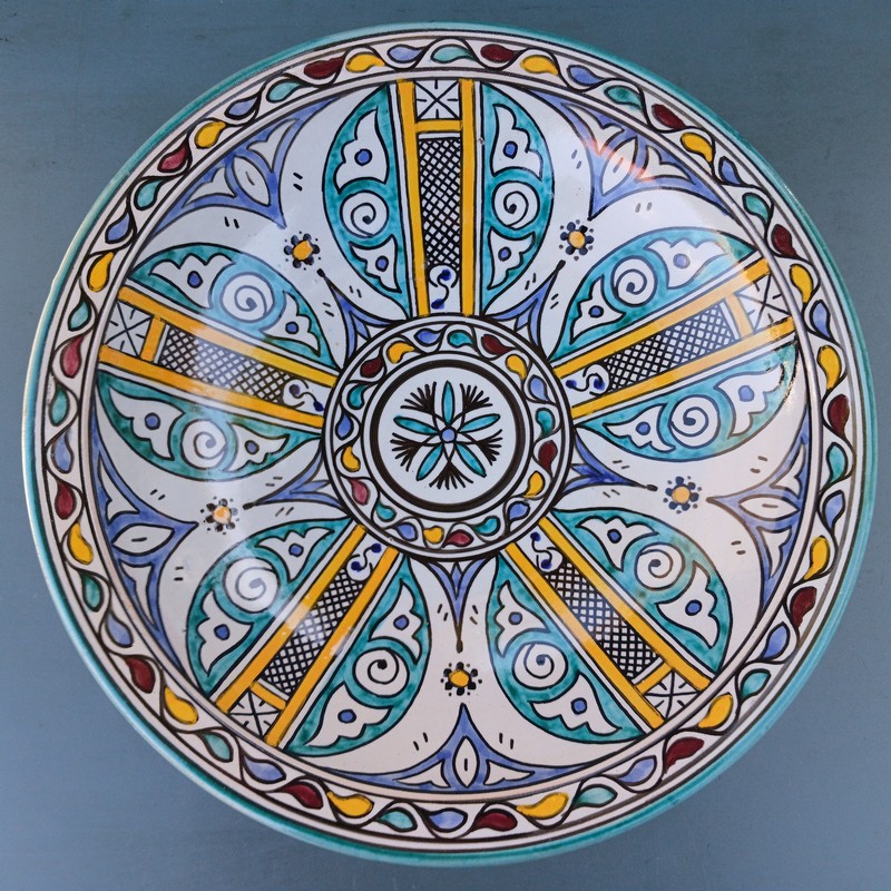 Plato de cerámica marroquí 35cm Agdal