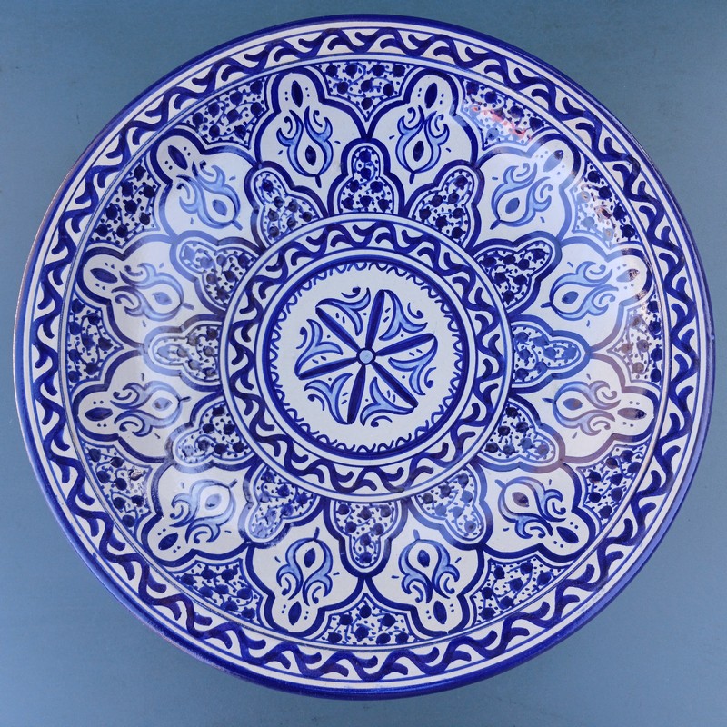 Plato de cerámica marroquí 35cm Khemis