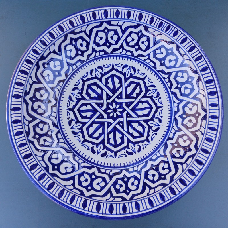 Plato de cerámica marroquí 35cm Ribat