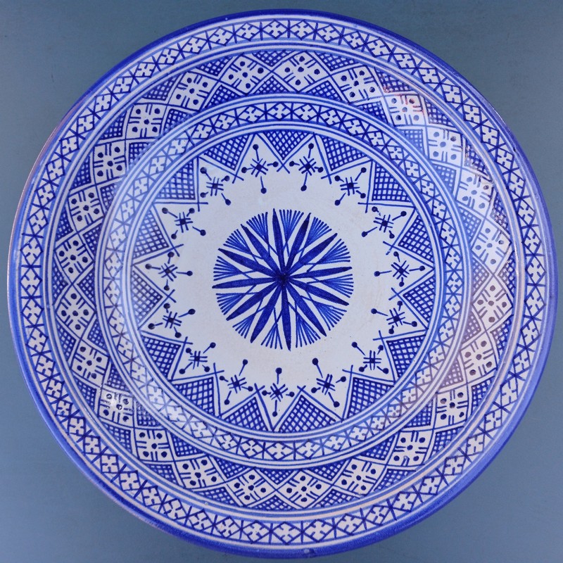 Plato de cerámica marroquí 35cm Amazigh