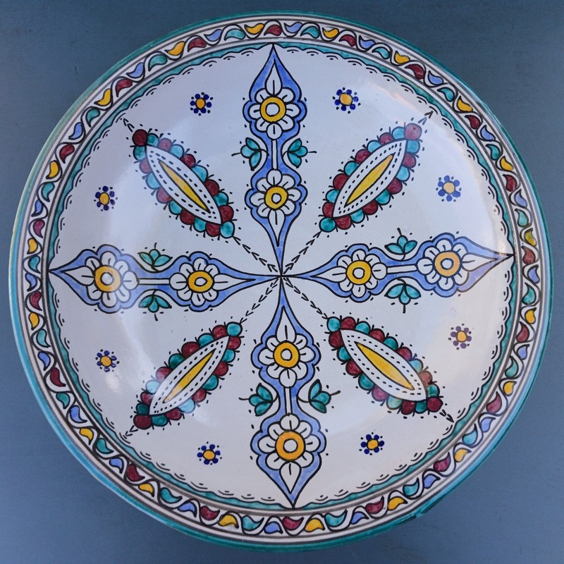 Plato de cerámica marroquí 35cm Chelhi