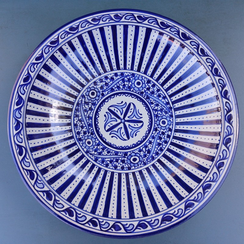 Plato de cerámica marroquí 35cm Tagda