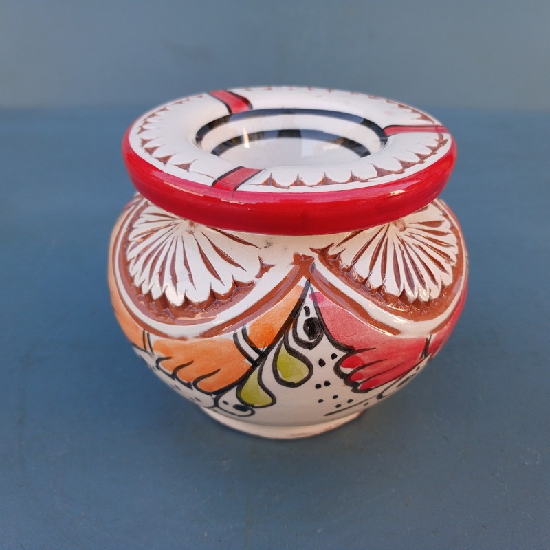 Cenicero de cerámica mediano Rojo