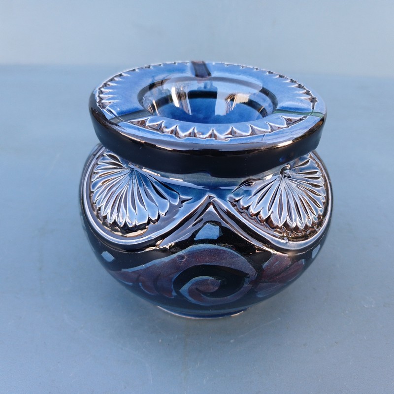 Cenicero de cerámica mediano Azul morado