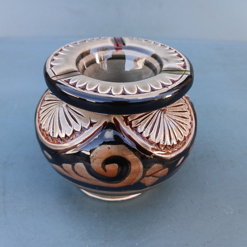 Cenicero de cerámica mediano Marrón