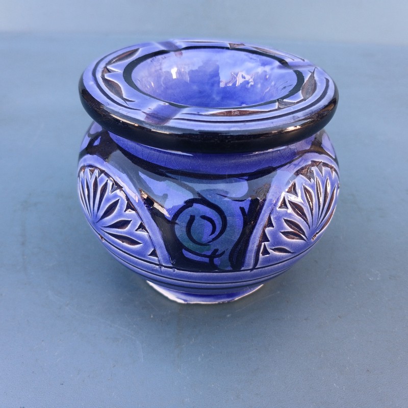 Cenicero de cerámica mediano Azul