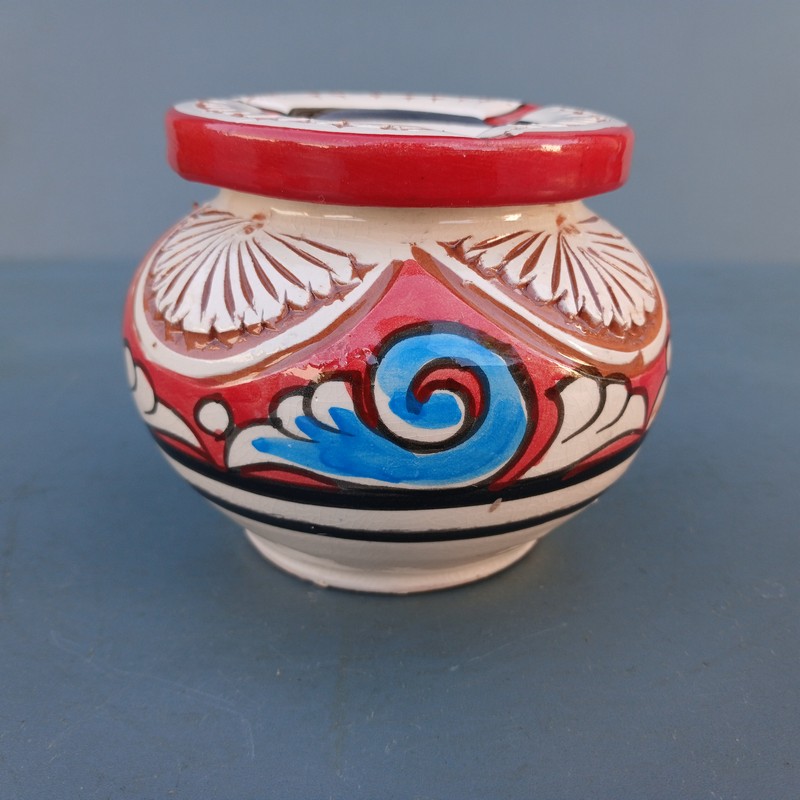Cenicero de cerámica mediano Rojo - Imagen 2