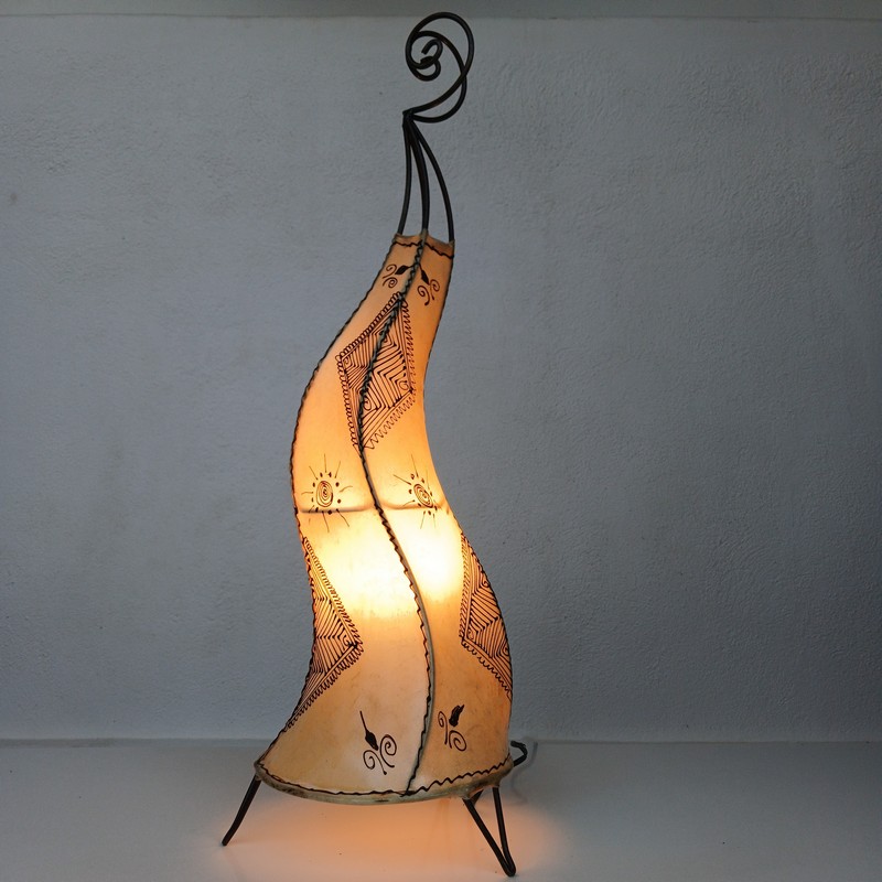 Lámpara de piel con henna 70cm Natural