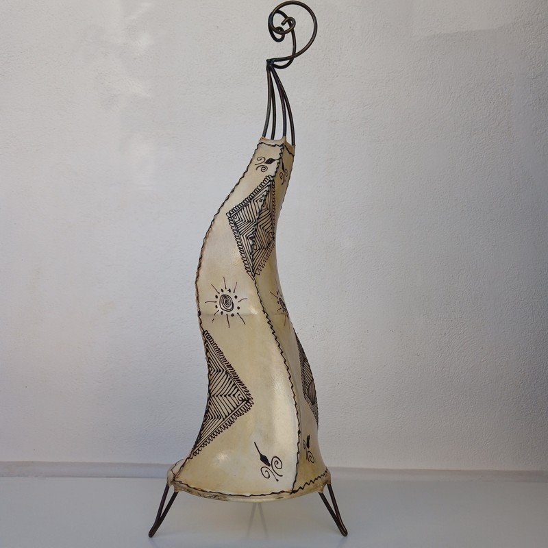Lámpara de piel con henna 70cm Natural - Imagen 2