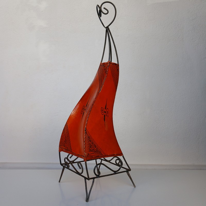 Lámpara de piel con henna 70cm Naranja