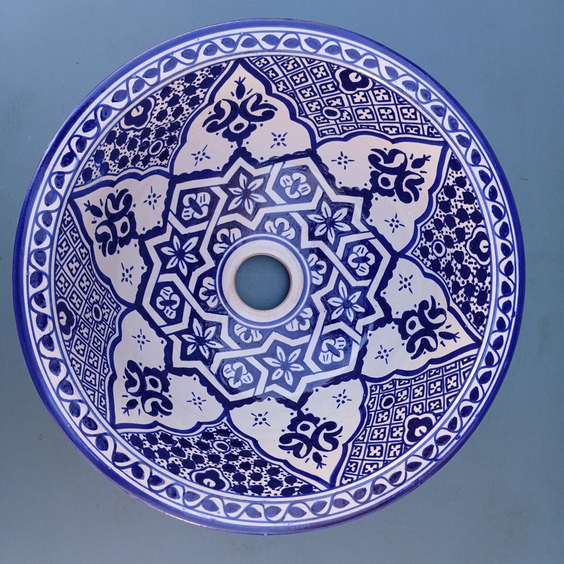 Lavabo de cerámica árabe 30cm Chellah - Imagen 5