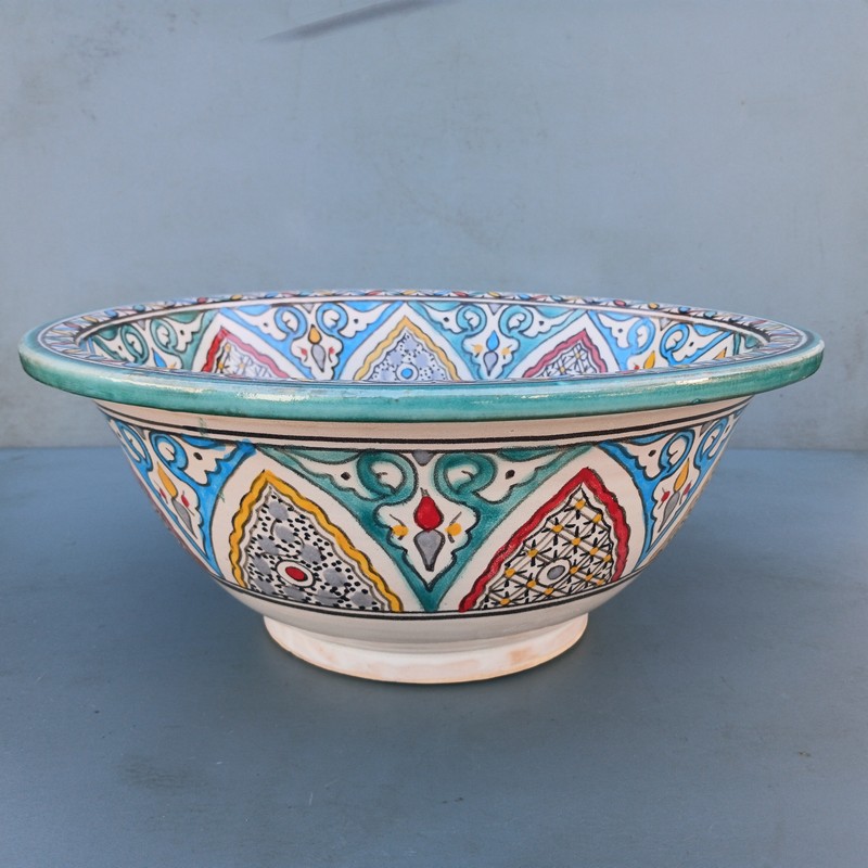 Lavabo de cerámica árabe Menzah 35cm - Imagen 2