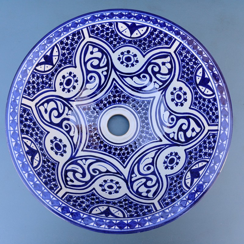Lavabo de cerámica árabe Malek 35cm - Imagen 5