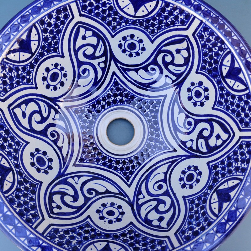 Lavabo de cerámica árabe Malek 35cm - Imagen 4