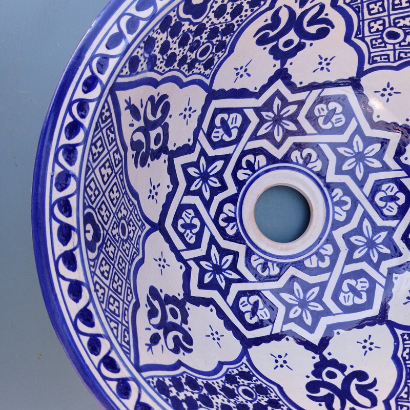 Lavabo de cerámica árabe 30cm Chellah - Imagen 3