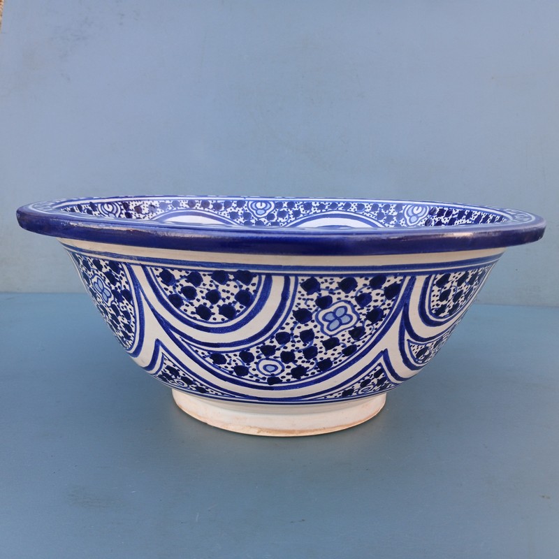 Lavabo de cerámica árabe Shallah 35cm - Imagen 2