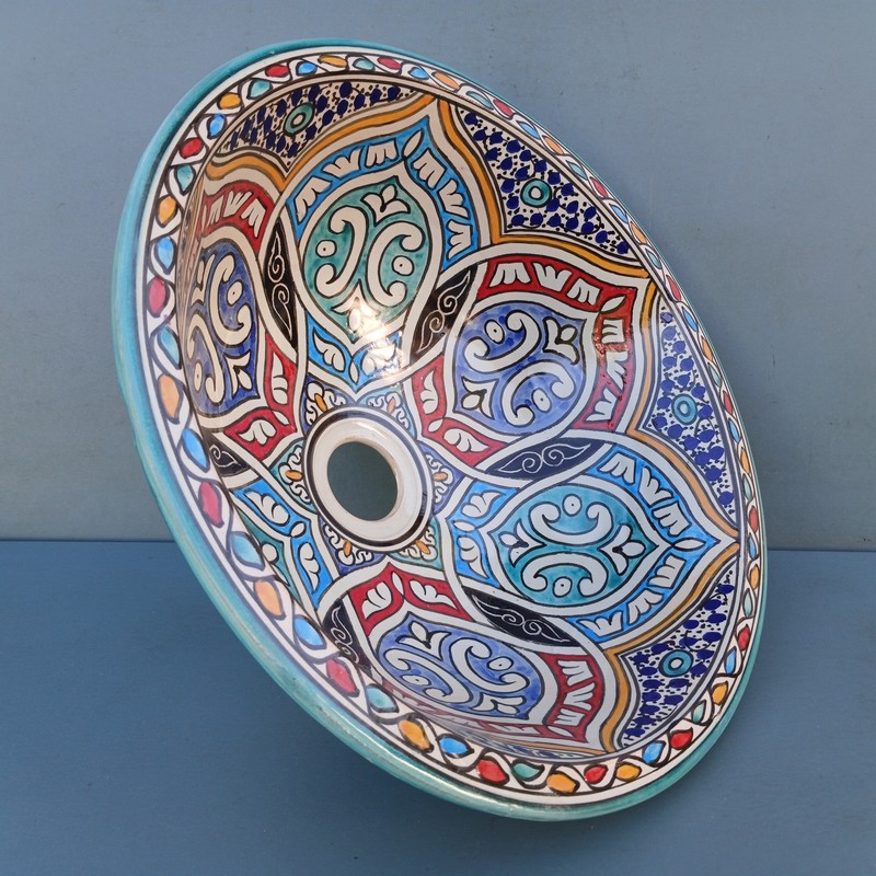 Lavabo de cerámica árabe Chaouia 35cm