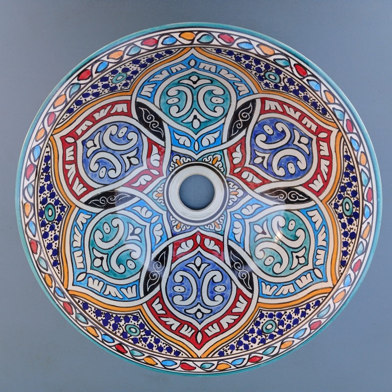 Lavabo de cerámica árabe Chaouia 35cm - Imagen 5