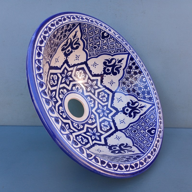 Lavabo de cerámica árabe 30cm Chellah