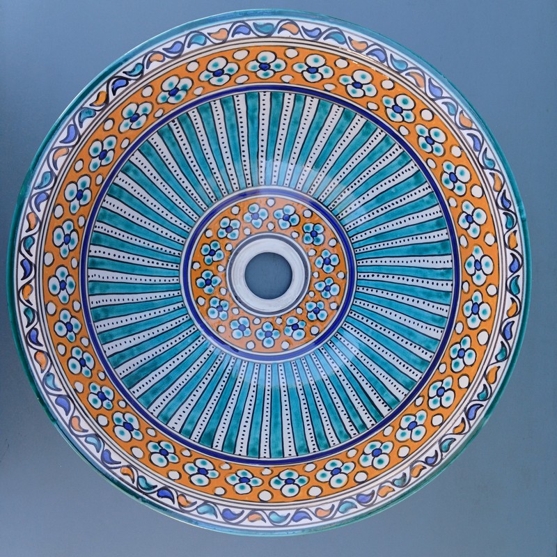 Lavabo de cerámica marroquí 40cm Baraka - Imagen 3