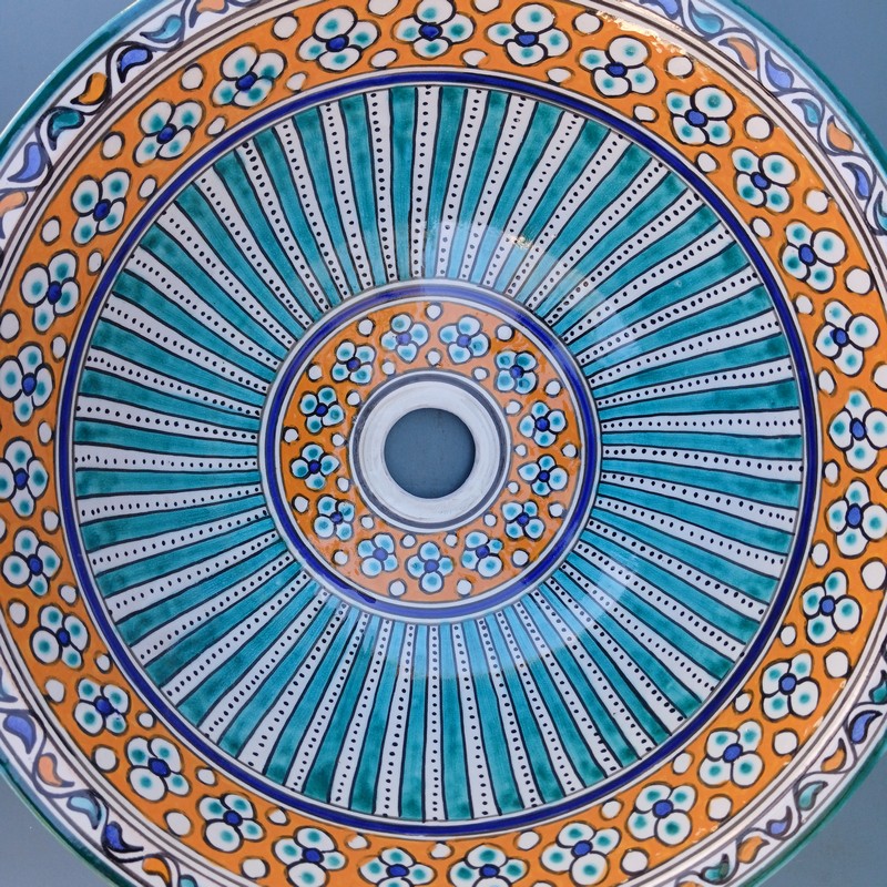 Lavabo de cerámica marroquí 40cm Baraka - Imagen 4
