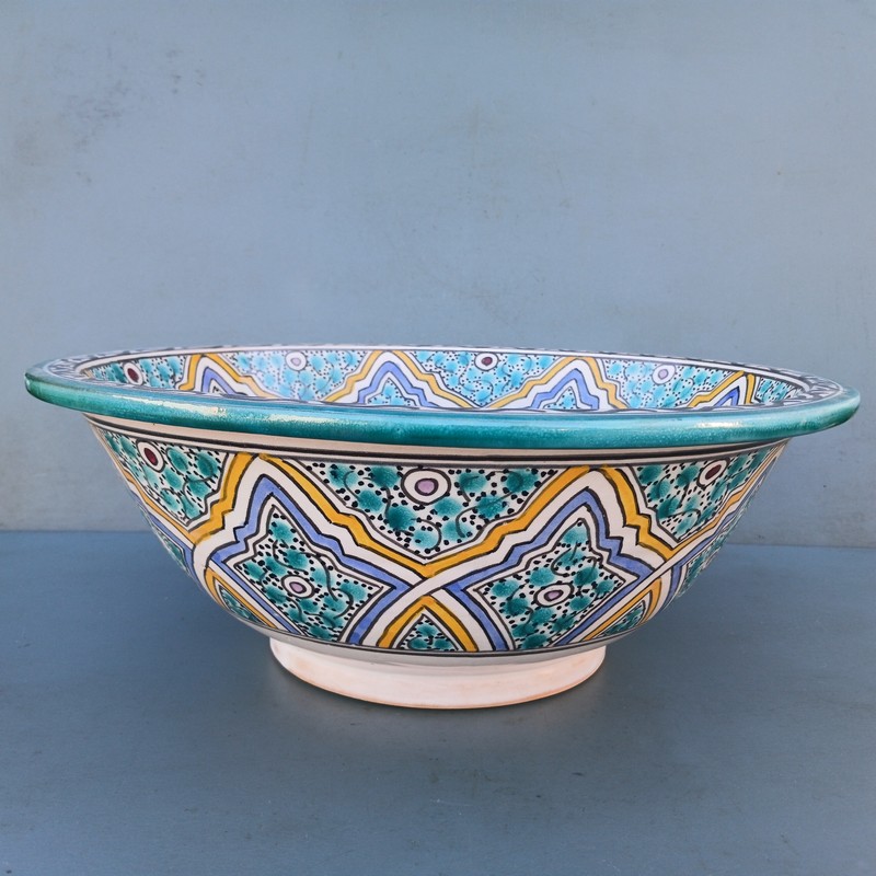 Lavabo de cerámica marroquí 40cm Tinguir - Imagen 2