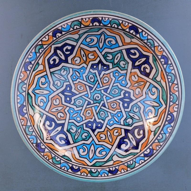 Plato de cerámica marroquí 25cm Fanous