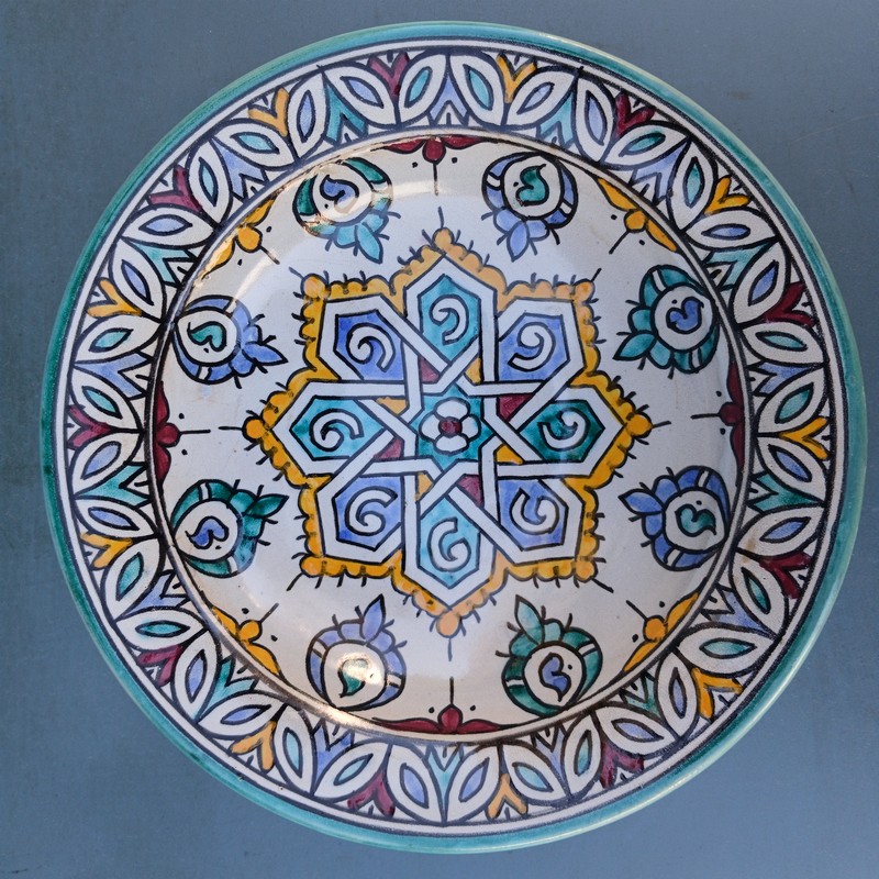 Plato de cerámica marroquí 25cm Ourika