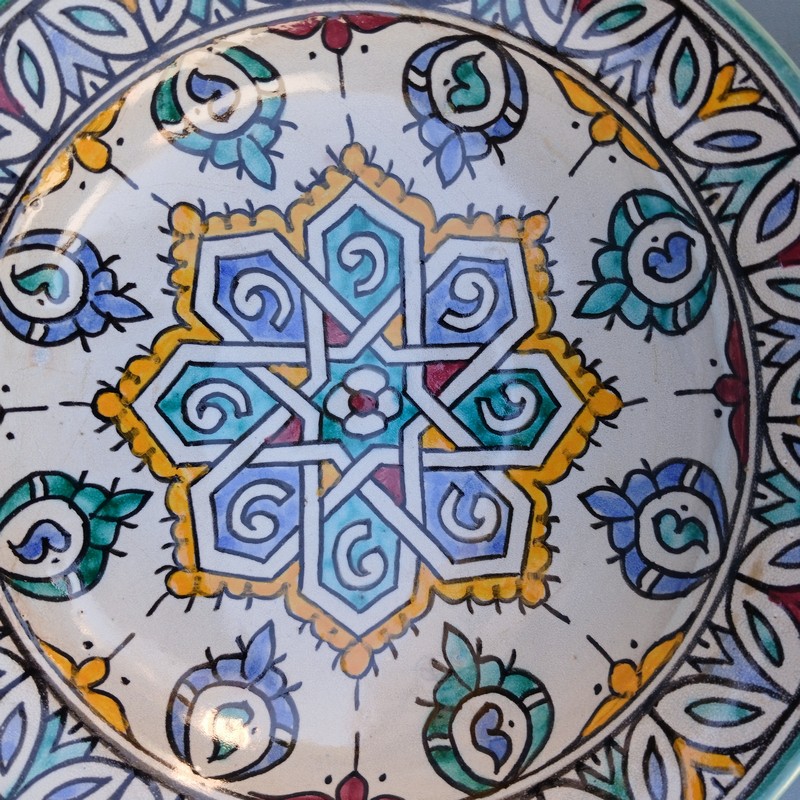 Plato de cerámica marroquí 25cm Ourika - Imagen 4